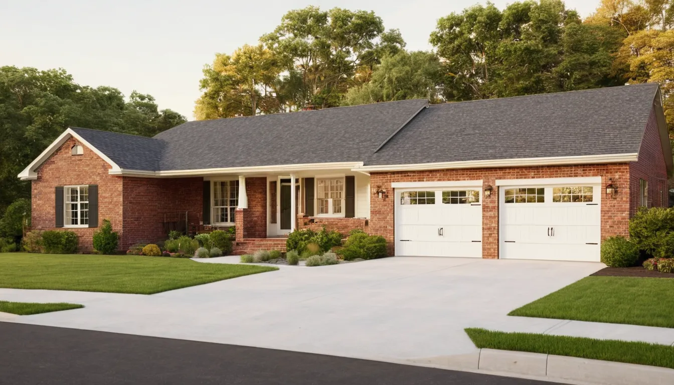 A ranch home with a garage door in Hoffman Estates